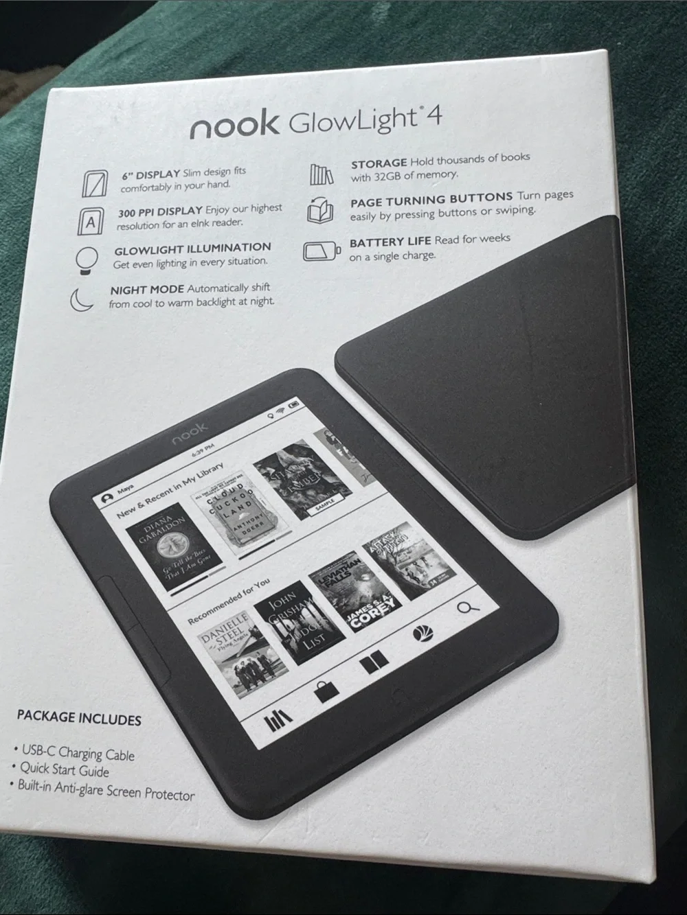 Barnes & Noble Nook eReader GlowLight 4 - Teal